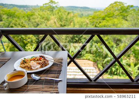 Lunch Terrace in Bali, Indonesia One Plate 58963211