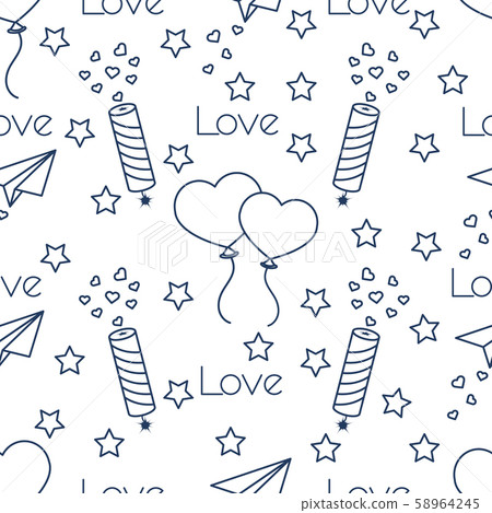 Romantic pattern Birthday, Valentine's day 58964245
