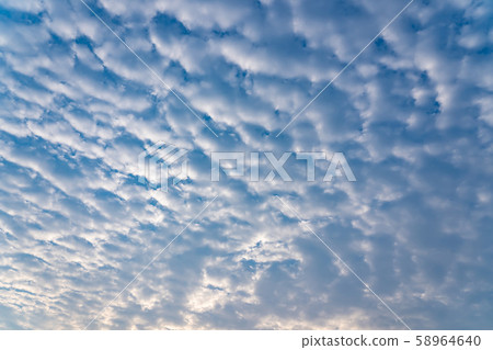 Evening sky, beautiful clouds, blue sky 58964640