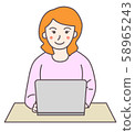 Female personal computer 58965243
