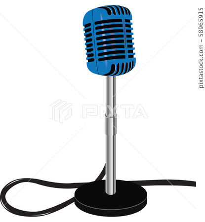 traditional microphone for radio with volume 58965915