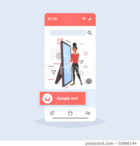 woman cleaner holding rag and spray plastic bottle female janitor spraying and wiping mirror 58966144