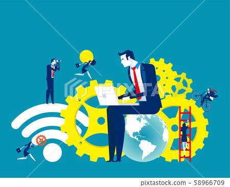 Business person with Mechanism of thought and 58966709