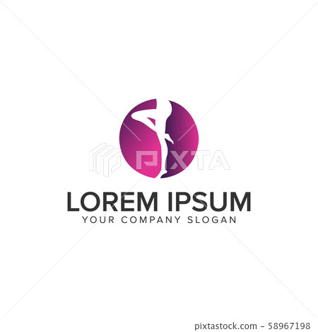 women leg Logo design concept template 58967198