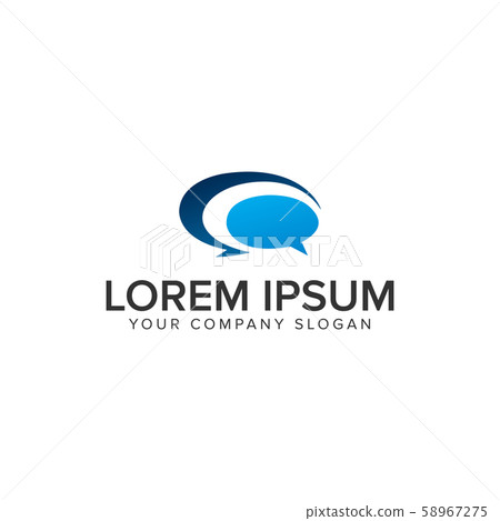 Chat Logo design concept template 58967275