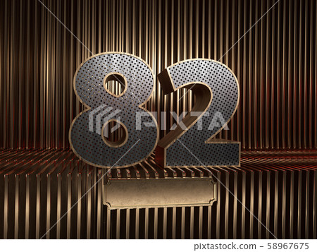 number 82 with small holes number 82 with small holes 58967675