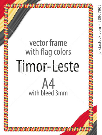Frame and border of ribbon with the colors of the Frame and border of ribbon with the colors of the 58967903