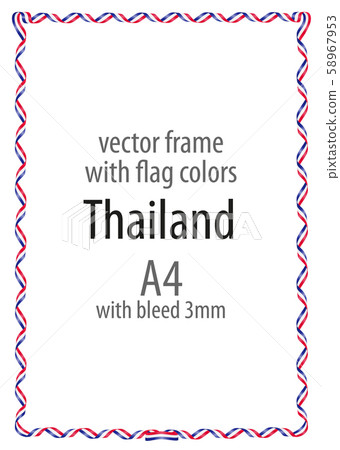 Frame and border of ribbon with the colors of the 58967953
