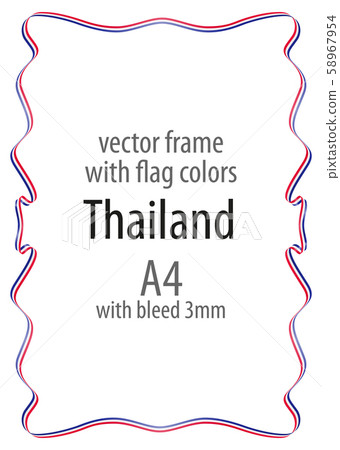 Frame and border of ribbon with the colors of the 58967954