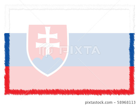 Border made with Slovakia national flag. 58968113