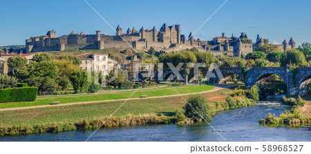 Panoramic view of Carcassone Panoramic view of Carcassone 58968527