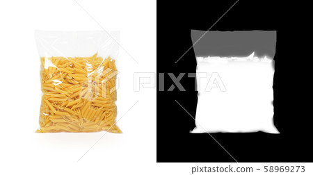 Transparent plastic pasta bag "penne rigate" Transparent plastic pasta bag "penne rigate" 58969273