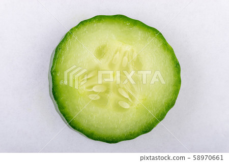 Sliced cucumber isolated on white background 58970661