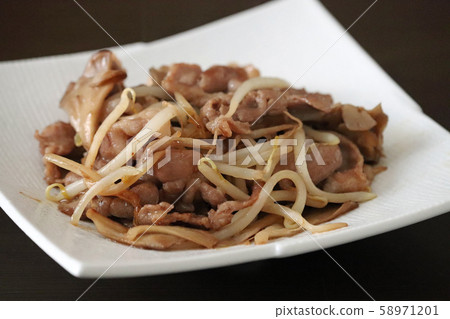 炒豬肉和舞茸 炒豬肉和舞茸 58971201