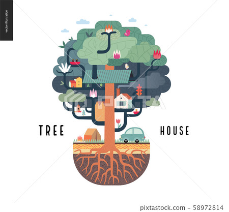 Tree house concept Tree house concept 58972814