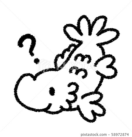 Hand-drawn style illustration (? Mark _ line only) Hand-drawn style illustration (? Mark _ line only) 58972874
