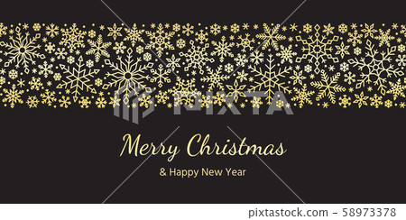 Snowflake seamless border pattern christmas vector Snowflake seamless border pattern christmas vector 58973378