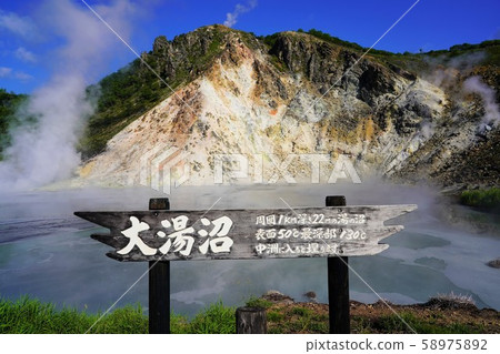 Oyunuma signboard and Mt. Oyunuma signboard and Mt. 58975892