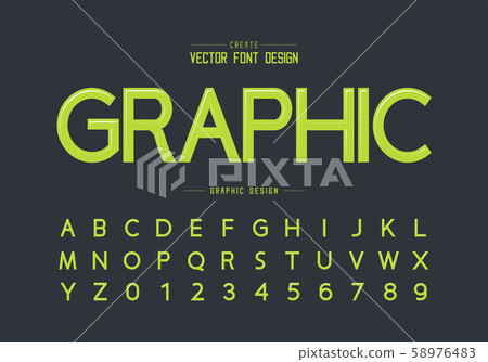 Font and alphabet vector, Design typeface and - Stock Illustration ...