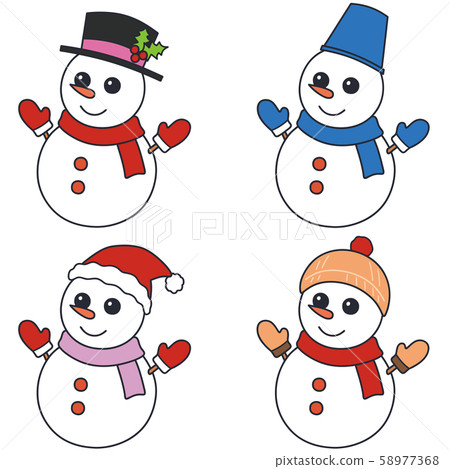 Snowman Set - Stock Illustration [58977368] - PIXTA