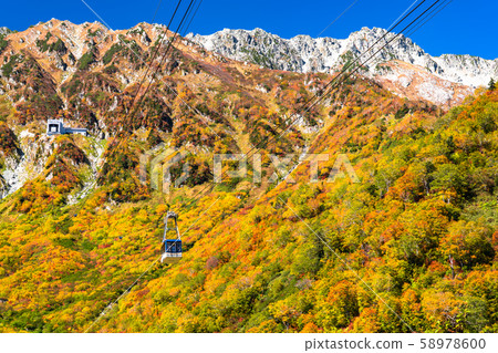 <富山縣>黑部平和立山黑部阿爾卑斯山脈的紅葉 <富山縣>黑部平和立山黑部阿爾卑斯山脈的紅葉 58978600