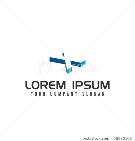 Lettter X Negative space logo design concept - Stock Illustration ...