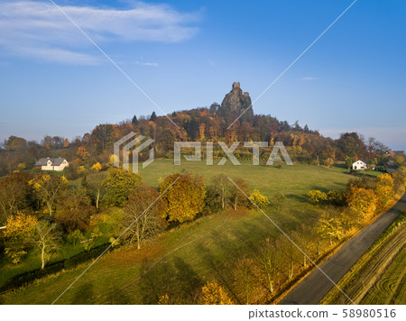 Trosky Castle in Bohemia paradise - Czech republic Trosky Castle in Bohemia paradise - Czech republic 58980516