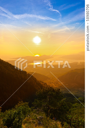 Kotor Bay on sunset - Montenegro 58980706