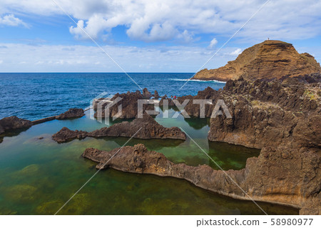 Lava pools in Porto Moniz - Madeira Portugal Lava pools in Porto Moniz - Madeira Portugal 58980977
