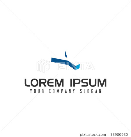 Letter Y Negative space logo design concept 58980980