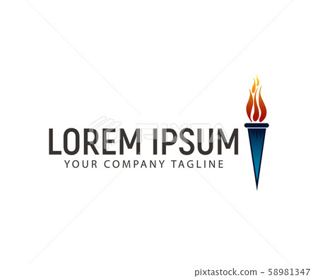torch logo design concept template torch logo design concept template 58981347