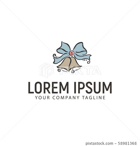 bell logo.hand drawn design concept template 58981368