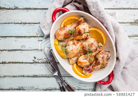 Baked chicken drumstick Baked chicken drumstick 58981427