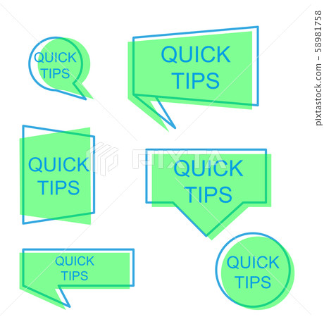 Quick tips badge vector label. Tag blank design - Stock Illustration ...