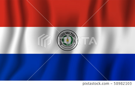 Paraguay realistic waving flag vector 58982103