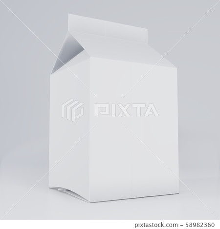 Download Blank Milk Box Retail Package Mockup 3d Stock Illustration 58982360 Pixta PSD Mockup Templates