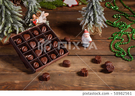 Assortment of fine chocolate candies Assortment of fine chocolate candies 58982561