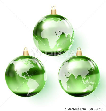 Earth globe 3D icon, glossy planet, vector Earth globe 3D icon, glossy planet, vector 58984740