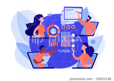 Online tech talks concept vector illustration Online tech talks concept vector illustration 58985296