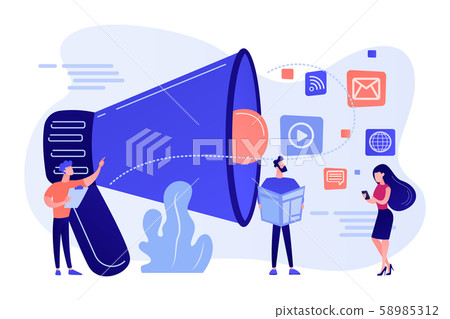 Push advertising concept vector illustration. Push advertising concept vector illustration. 58985312