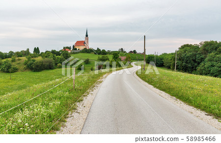 Summer landscape with Church of St. Peter near Summer landscape with Church of St. Peter near 58985466