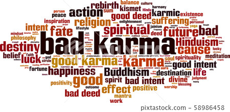 Bad karma word cloud Bad karma word cloud 58986458