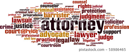 Attorney word cloud 58986465