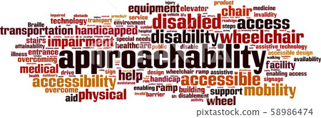 Approachability word cloud concept Approachability word cloud concept 58986474