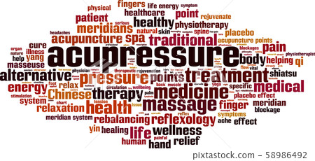 Acupressure word cloud Acupressure word cloud 58986492