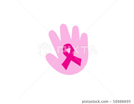 Cancer symbol in hand Awareness Month in...-插圖素材 [58986695] - PIXTA圖庫