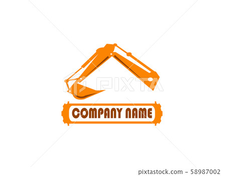 excavator arm digger for logo design illustration excavator arm digger for logo design illustration 58987002