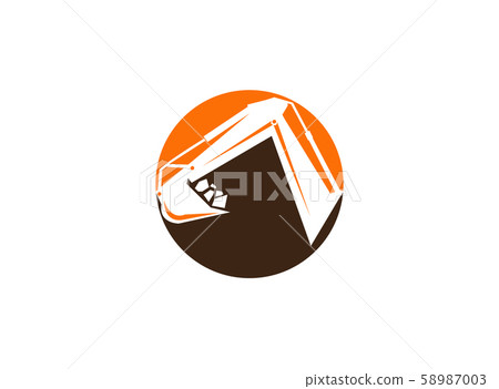 excavator arm digger in a circle shape for logo excavator arm digger in a circle shape for logo 58987003