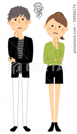 Young couple troubled 58988274