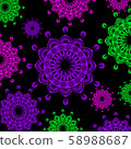 vector mandala background,Indian henna tattoo . ￼ 58988687